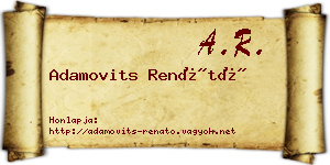Adamovits Renátó névjegykártya